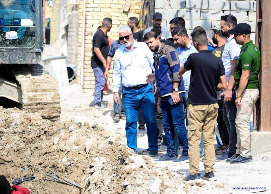 قائممقام قضاء الناصرية  يعلن المباشرةبانشاء شارع مدرسة النويرة